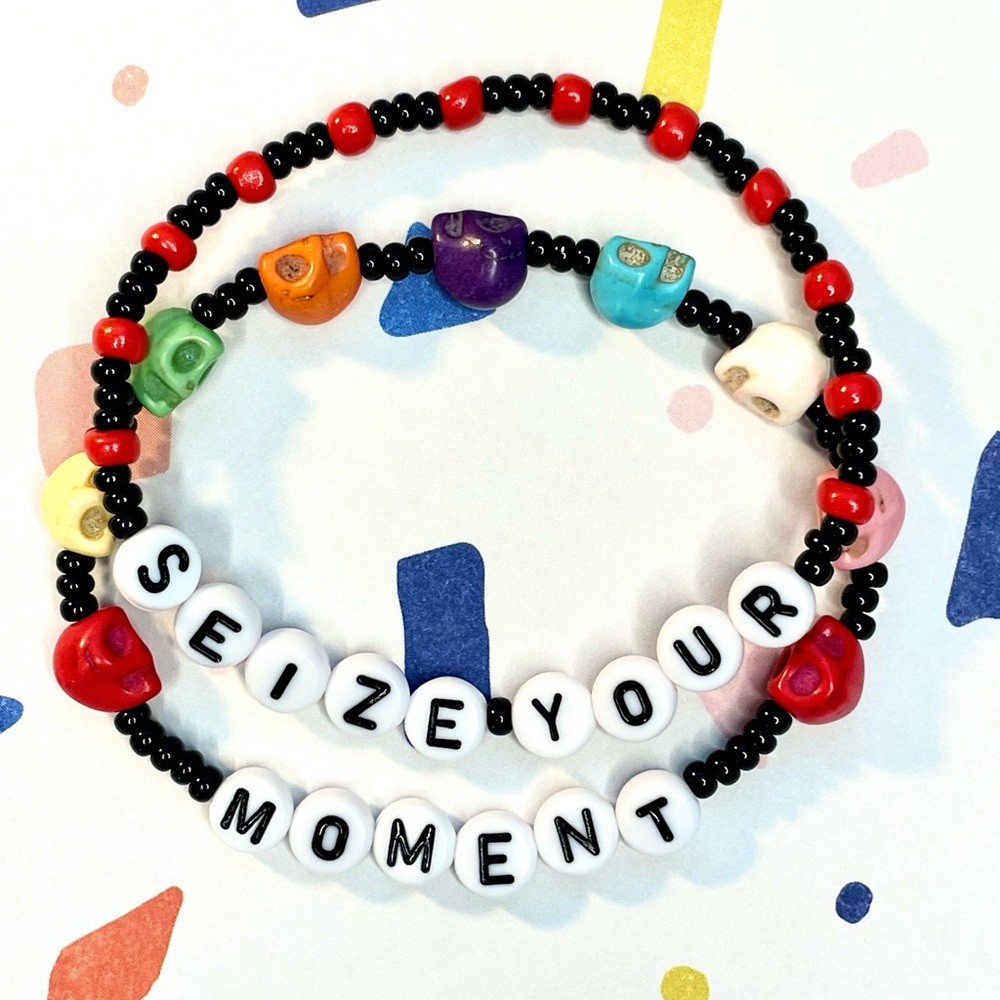 Seize Your Moment Bracelet Stack Set Sugar Skulls Themed Disney Coco Inspired